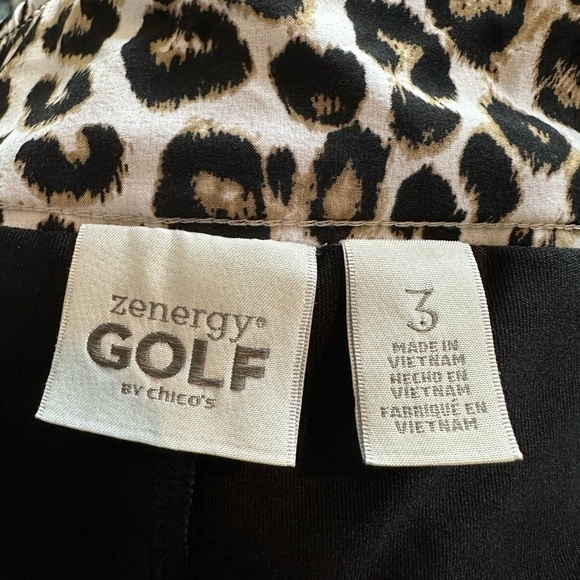 Zenergy Golf by Chicos Leopard Print Gold Skort sz 16/ XL - Picture 13 of 15